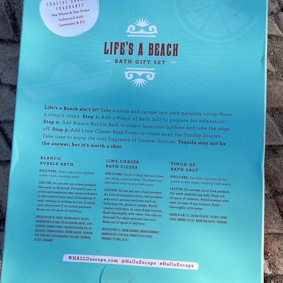 Life’s a Beach Bath Gift Set NIB - Picture 3 of 5